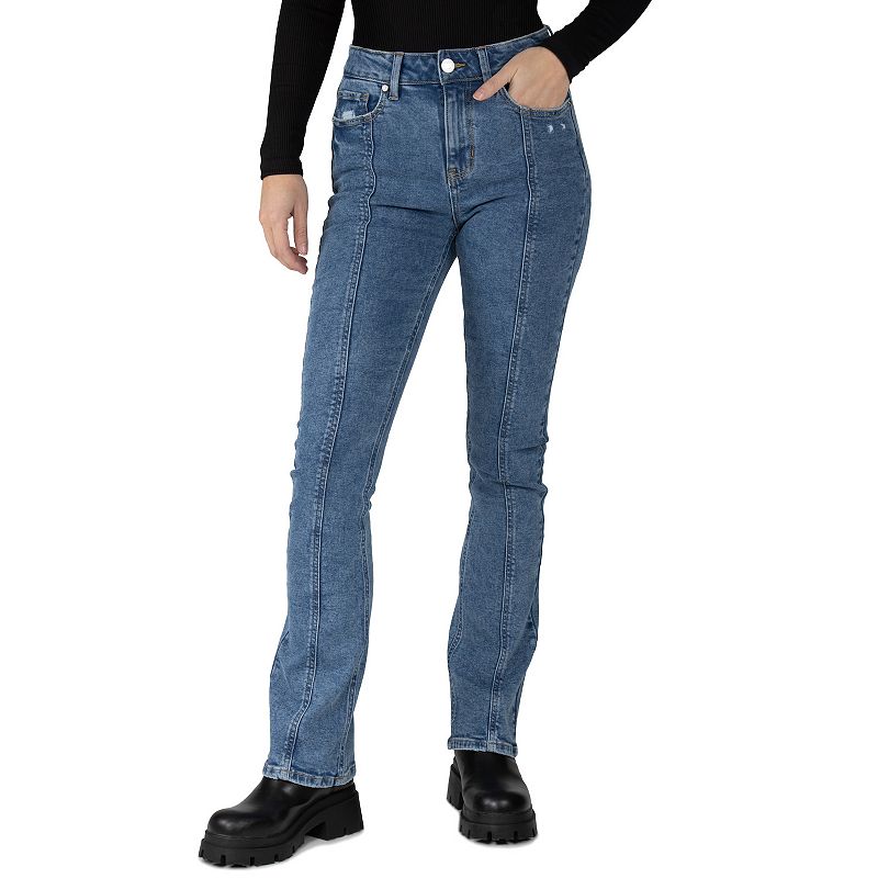 Juniors Indigo Rein High-Rise Bootcut Jeans, Girls, Size: 0, Med Blue