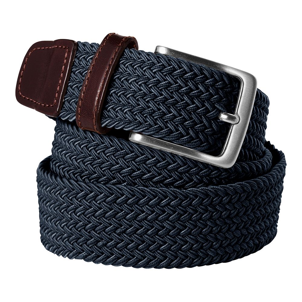 L'AIGLON woven elastic belt (BLACK×NAVY) L'AIGLON Woven Cord Belt – Vintage Something