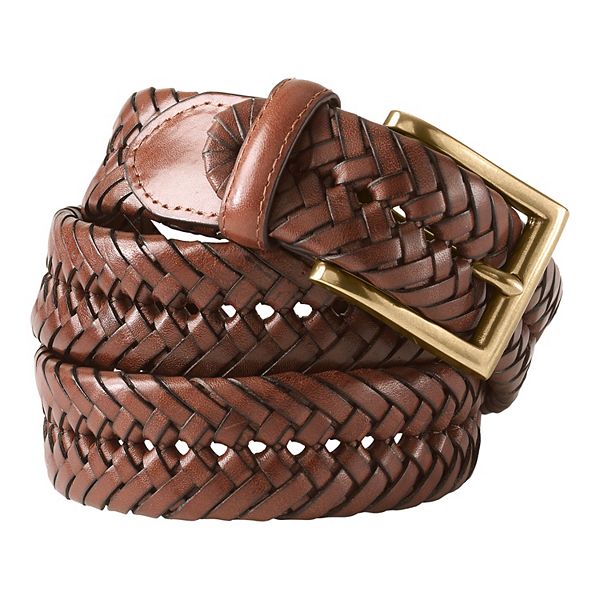 Men's Lands' End Leather Braid Belt