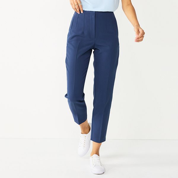 High Waisted Pants Women, Tapered Trousers Womens, Cigarette Pants