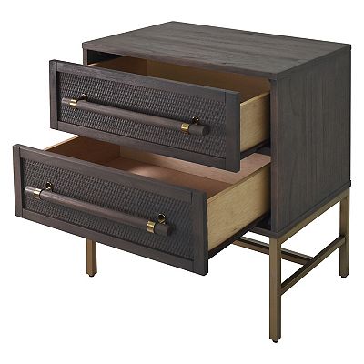 Hopper Studio Sophia 2 Drawer Nightstand Gray