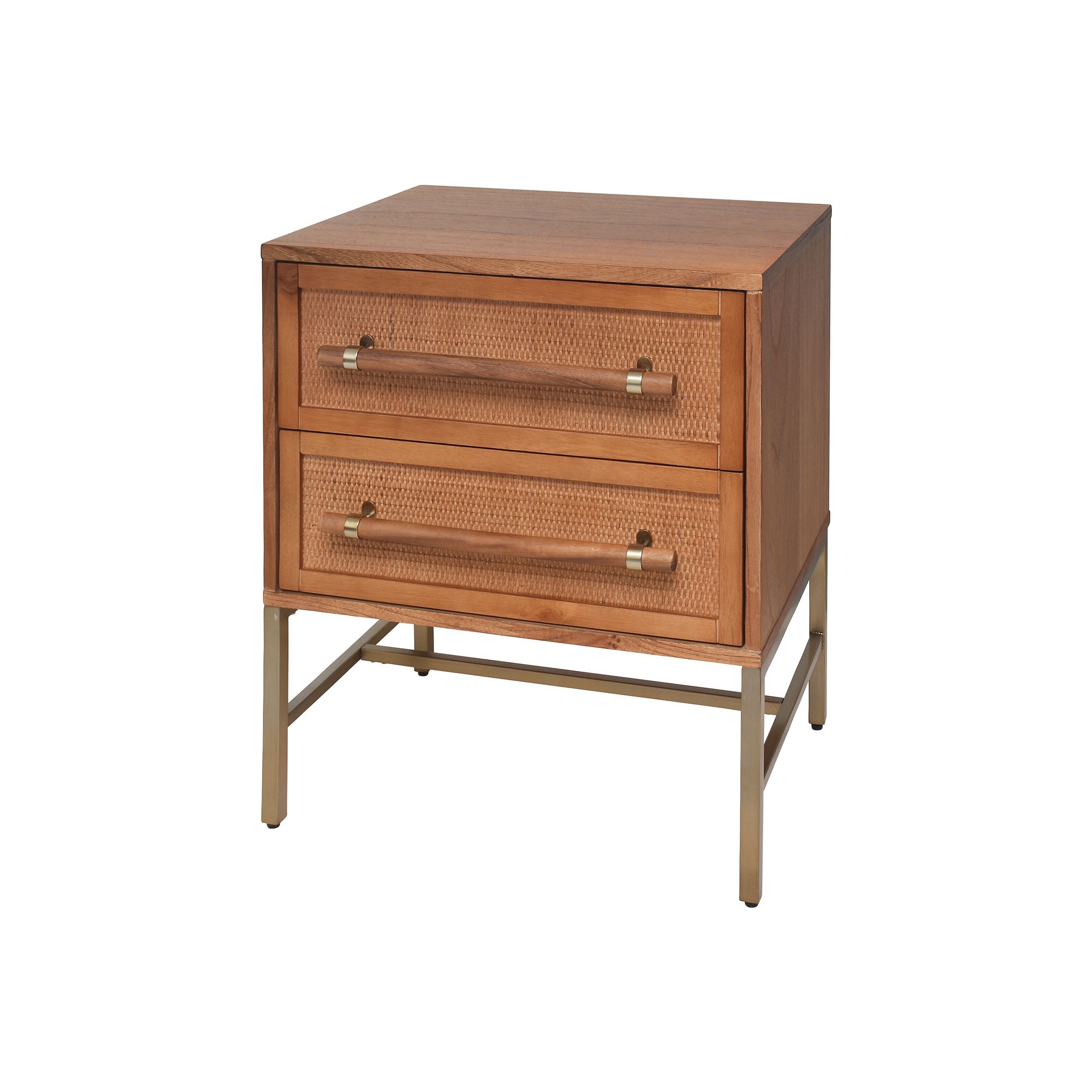 Hopper Studio Sophia Light Blonde 2-Drawer Nightstand, Light Yellow