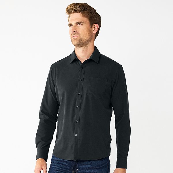Men's Apt. 9® Standard Untucked-Fit Performance Button-Down Shirt