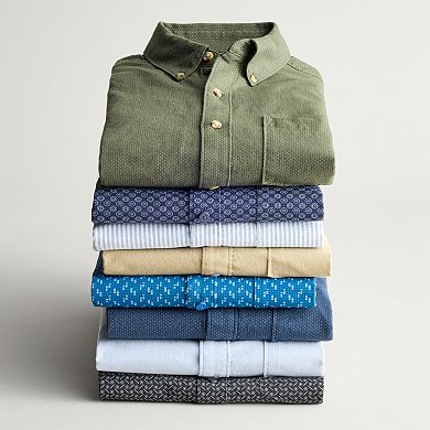 Men's Apt. 9 Slim Untucked-Fit Performance Long Sleeve Button-Down Shirt