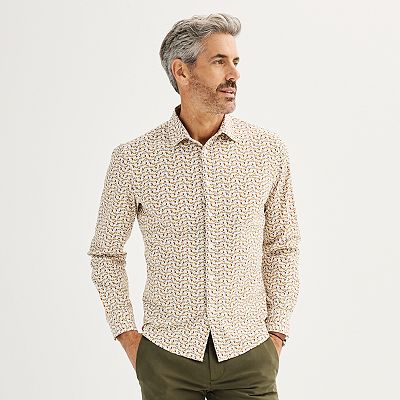 Men's 9® Slim Untucked-Fit Performance Long Sleeve Button