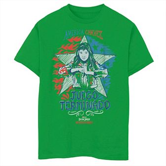 Boys 8-20 Doctor Strange Movie 2 Juego Terminado America Chavez Portrait Americana Tee