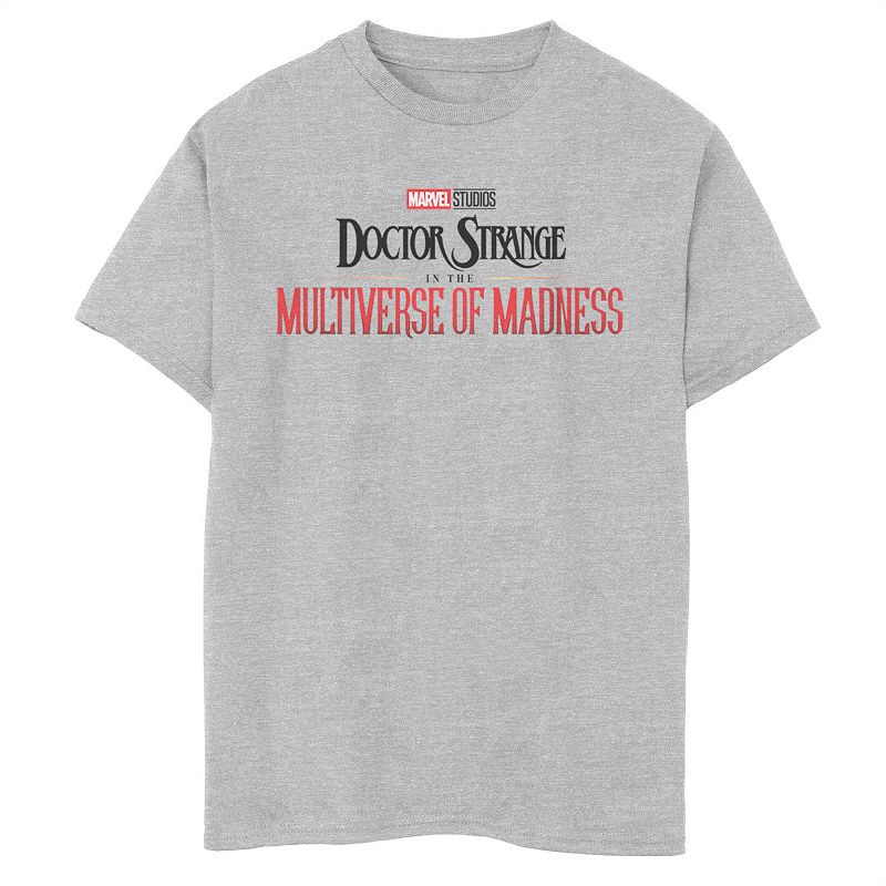 Licensed Character Boys 8-20 Doctor Strange Movie 2 In The Multiverse Of Madness Main Logo Tee, Boy's, Size: XS, Athletic Grey