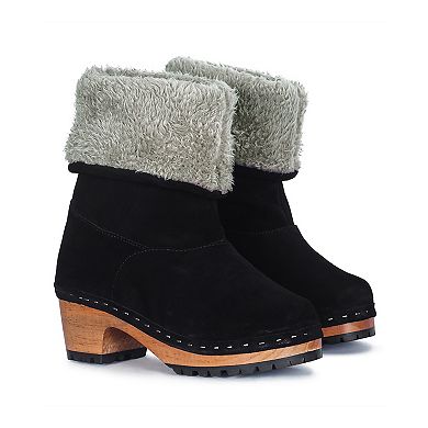 Rag & Co Juglans Women's Faux Fur Collared Suede Ankle Boots
