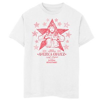 Boys 8-20 Doctor Strange Movie 2 America Chavez Portrait Doodle Tee