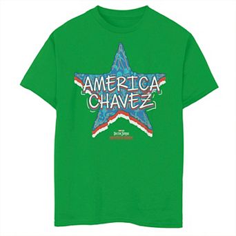 Boys 8-20 Doctor Strange Movie 2 America Chavez Americana Star Tee