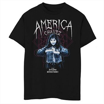 Boys 8-20 Doctor Strange Movie 2 America Chavez Pose Portal Tee