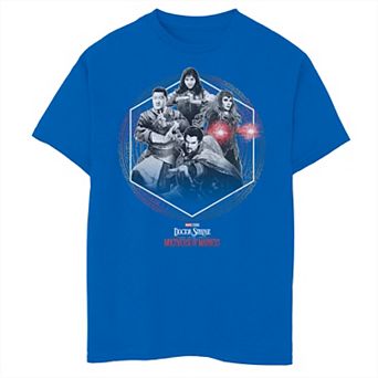 Boys 6-20 Doctor Strange Movie 2 Hero Group shot Hexagon Tee