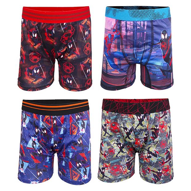 Boys 6-10 4-Pack Marvel Spider-Man Spiderverse Boxer Briefs