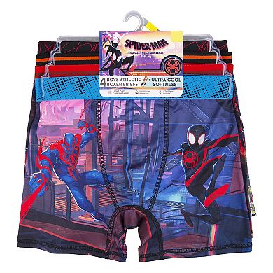Boys 6-10 4-Pack Marvel Spider-Man Spiderverse Boxer Briefs