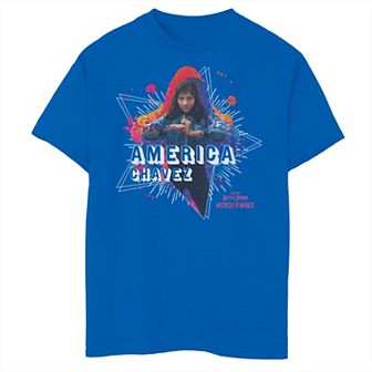 Boys 8-20 Doctor Strange Movie 2 America Chavez Portrait Paint Star Tee