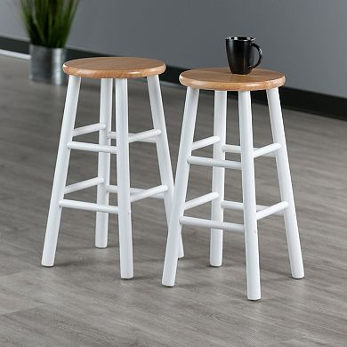 Winsome Huxton Two Tone Counter Stool 2-piece Set