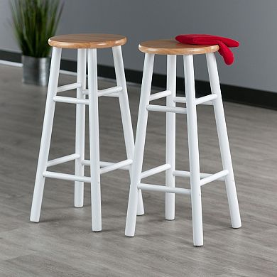 Winsome Huxton Two Tone Bar Stool 2-piece Set