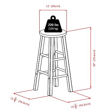 Winsome Element Bar Stool 2-piece Set