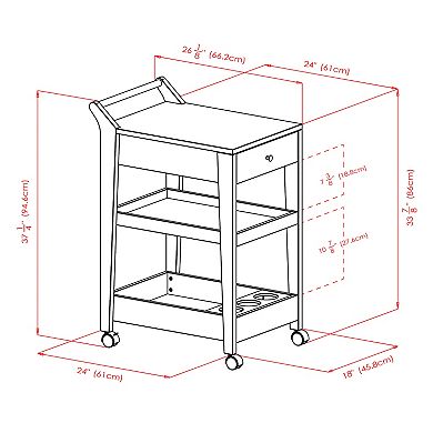 Winsome Jeston Entertainment Bar Cart