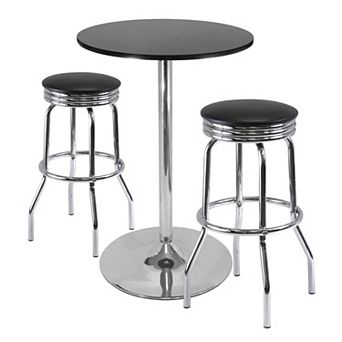 Winsome Summit Pub Table & Bar Stool 3 pc Set