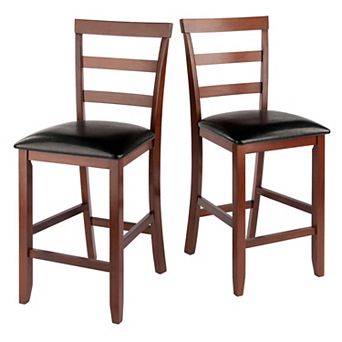 Winsome Simone Ladder Back Counter Stool 2 pc Set