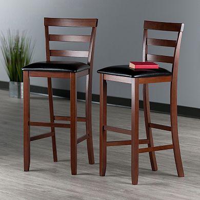 Winsome Simone Ladder Back Bar Stool 2-piece Set