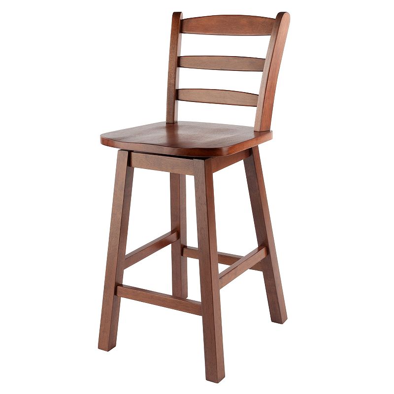 34124652 Winsome Scalera Ladder Back Counter Stool, Brown sku 34124652