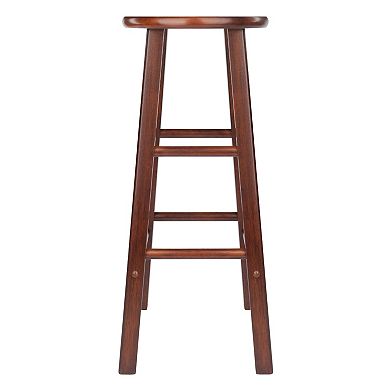 Winsome Element Walnut Finish Bar Stool 2-piece Set