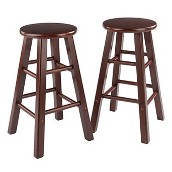 Winsome Element Walnut Finish Counter Stool 2 pc Set