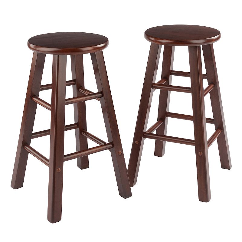 Winsome Element Walnut Finish Counter Stool 2-piece Set, Brown