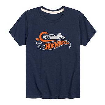 Boy's 8-20 Hot Wheels Logo And Car Tee