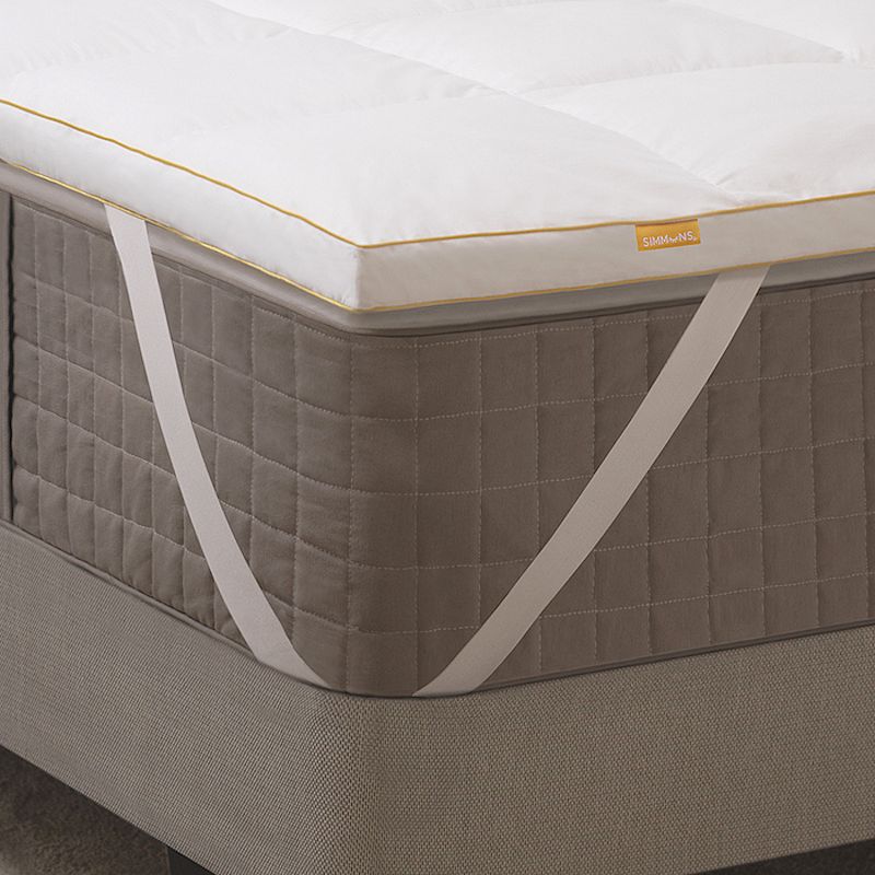 Simmons Prime Feather Mattress Topper, White, Queen