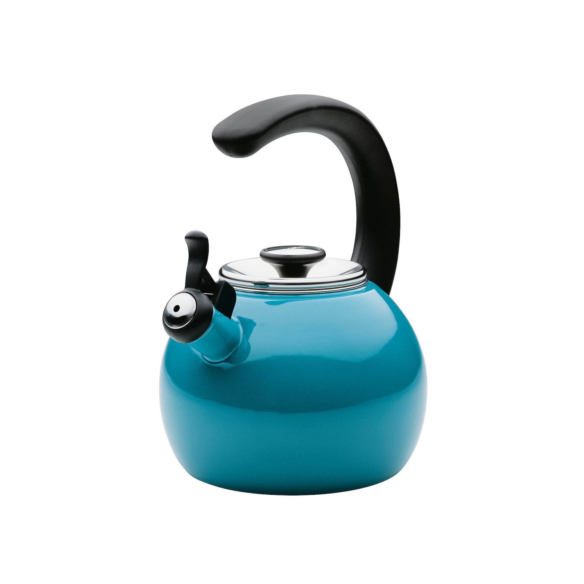 Circulon 2-qt. Enamel-on-Steel Whistling Tea Kettle, Turquoise