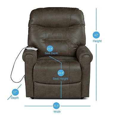 Steve Silver Co. Ottawa Power Lift Chair with Heat & Massage