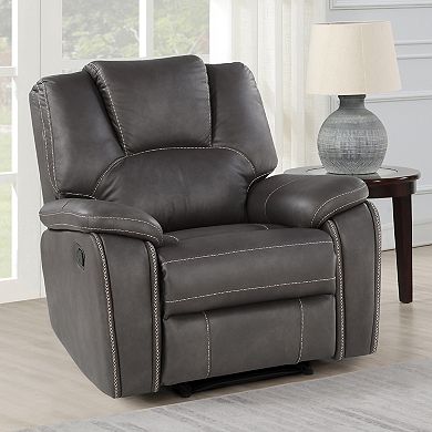 Steve Silver Co. Katrine Manual Faux-Leather Recliner