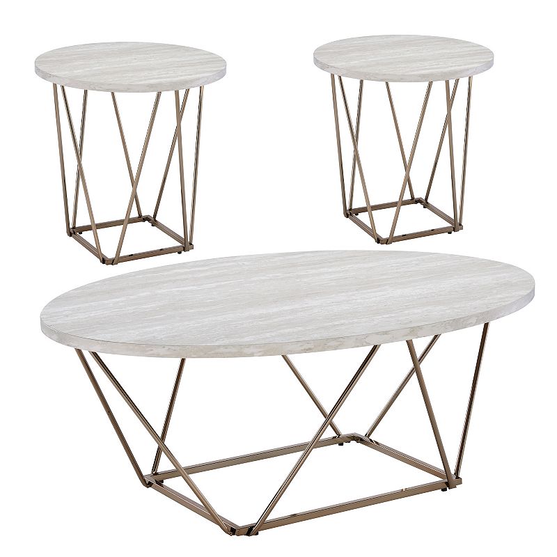 Steve Silver Co. Rowyn Occasional Table 3-Piece Set, Multicolor