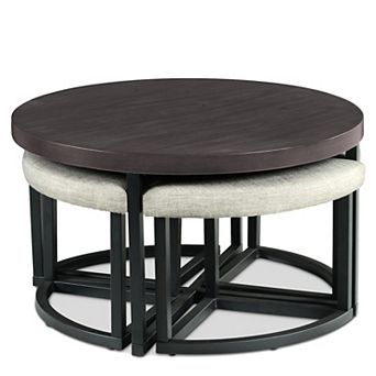 Steve Silver Co. Yukon Coffee Table with Stools 4 pc Set