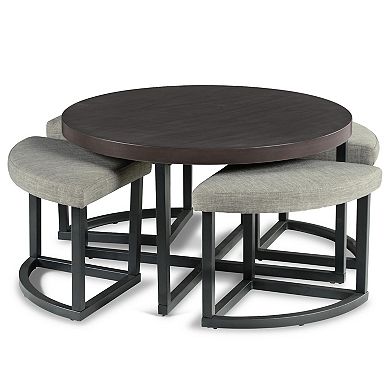 Steve Silver Co. Yukon Coffee Table with Stools 4-Piece Set