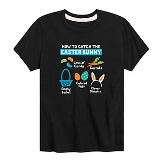 Boys 8-20 How To Catch Easter Bunny Graphic Tee
