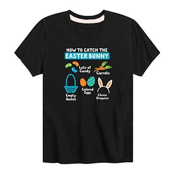 Boys 8-20 How To Catch Easter Bunny Graphic Tee