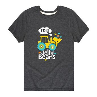 Boys 8-20 I Dig Jelly Beans Construction Graphic Tee