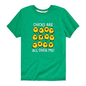 Boys 8-20 Chicks Are All Over Me Easter Graphic Tee