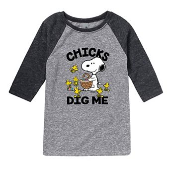 Boys 8-20 Peanuts Chick Dig Me Raglan Graphic Top