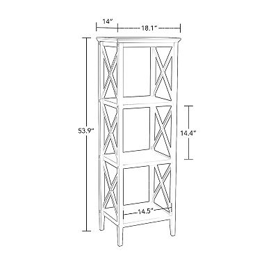 RiverRidge Home La Crosse Bathroom Storage Tower Floor Decor