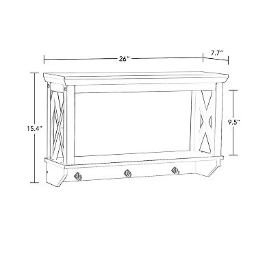 RiverRidge Home La Crosse 3-Hook Wall Shelf