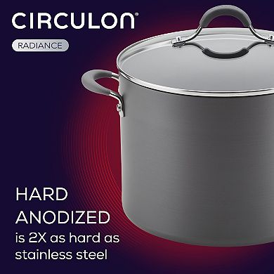Circulon Radiance 10-qt. Hard-Anodized Nonstick Wide Stockpot