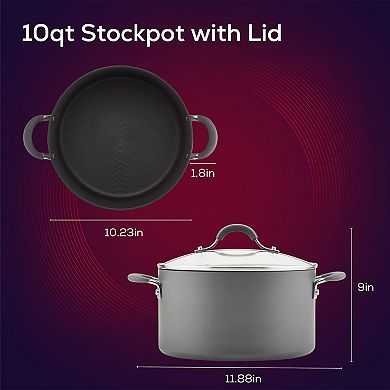 Circulon Radiance 10-qt. Hard-Anodized Nonstick Wide Stockpot