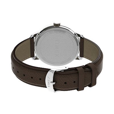 Timex® Easy Reader® 43 MM Men's Bold Leather Strap Watch - TW2V21300JT