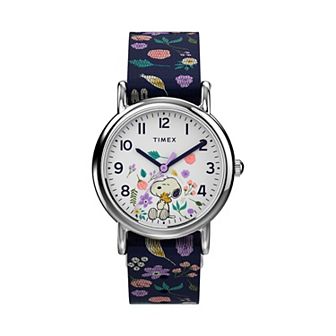 Timex® Weekender Women's 31 MM X Peanuts Floral Strap Watch - TW2V45900JT