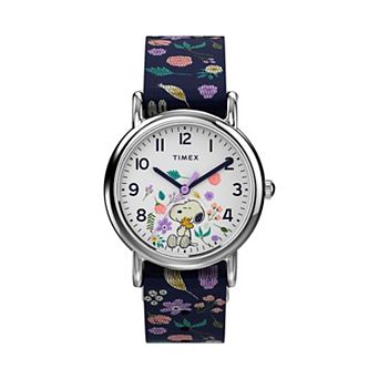 Timex® Weekender Women's 31 MM X Peanuts Floral Strap Watch - TW2V45900JT